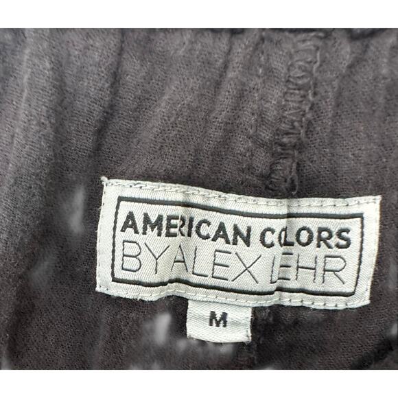 American Colors by Alex Lehr Pants Black Gauze Relaxed Lagenlook Casual Medium‎ - Picture 2 of 11